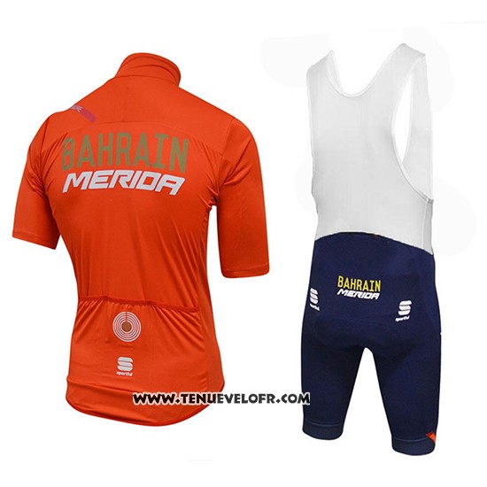 2018 Maillot Ciclismo Bahrain Merida Ss Orange Manches Courtes et Cuissard